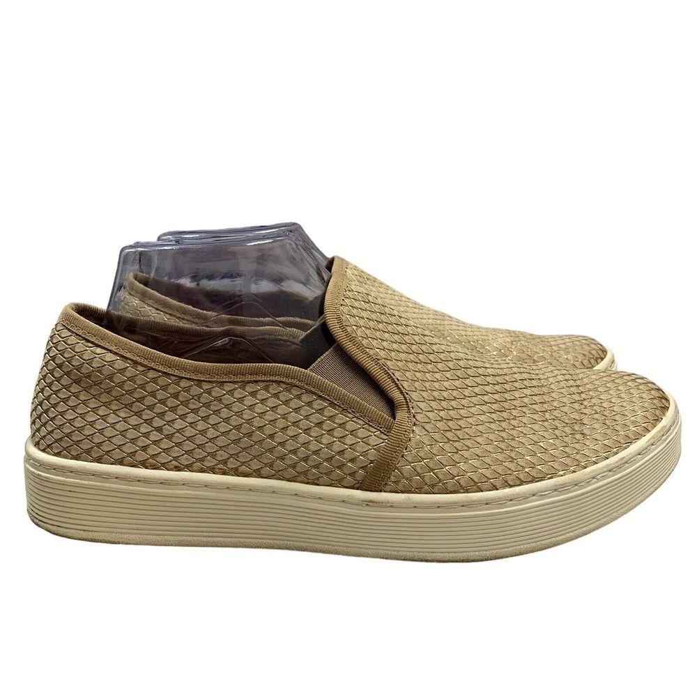 Sofft Somers Loafers Womens 9 M Tan Leather Shimmer Snake Print Slip On Sneakers